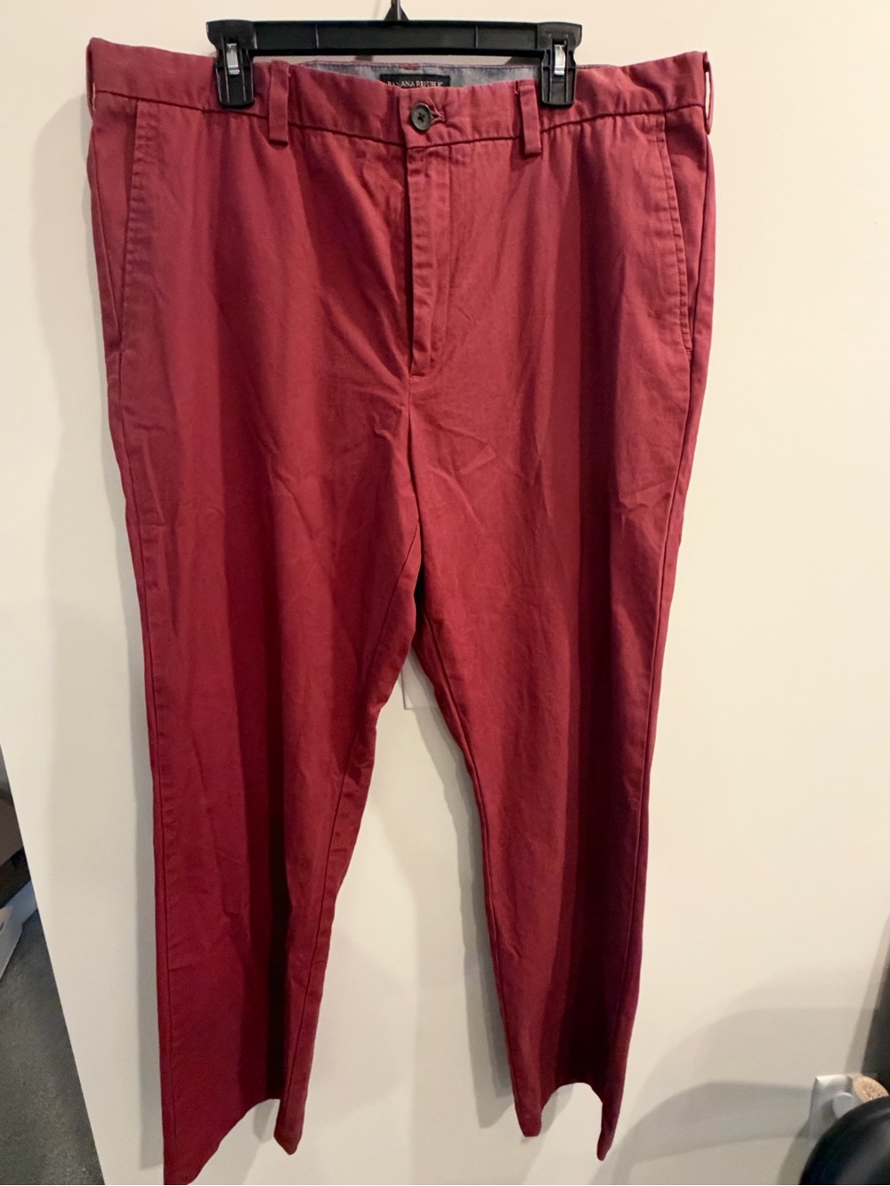 Men's Banana Republic Red Chino Pants - Classic Straight Fit